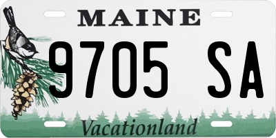 ME license plate 9705SA