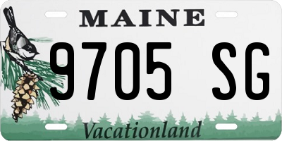ME license plate 9705SG