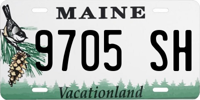ME license plate 9705SH