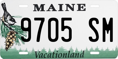 ME license plate 9705SM