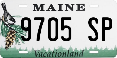 ME license plate 9705SP