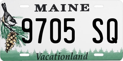 ME license plate 9705SQ