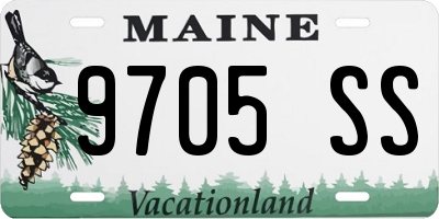 ME license plate 9705SS