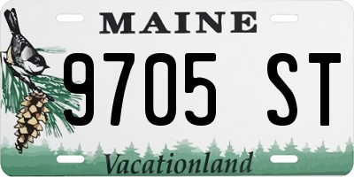 ME license plate 9705ST