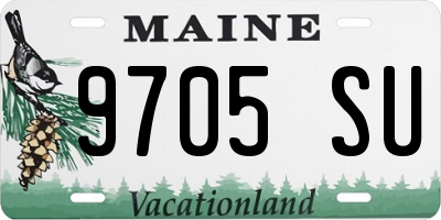 ME license plate 9705SU
