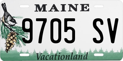 ME license plate 9705SV