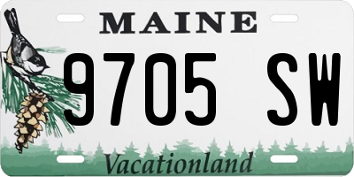 ME license plate 9705SW