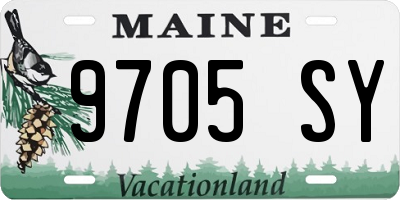 ME license plate 9705SY