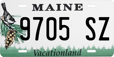 ME license plate 9705SZ