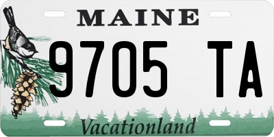 ME license plate 9705TA