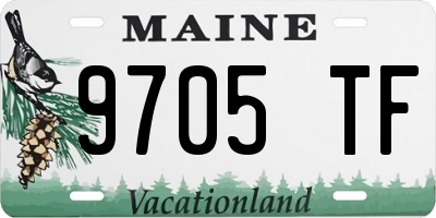 ME license plate 9705TF