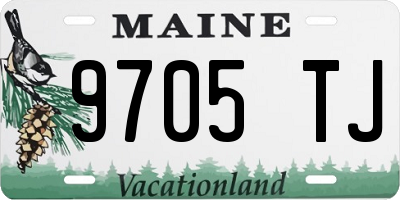 ME license plate 9705TJ
