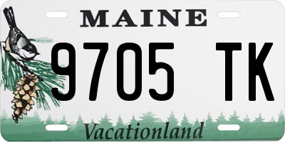 ME license plate 9705TK