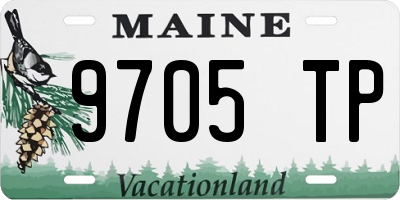 ME license plate 9705TP