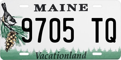 ME license plate 9705TQ