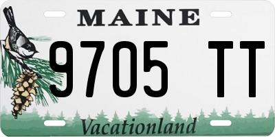 ME license plate 9705TT