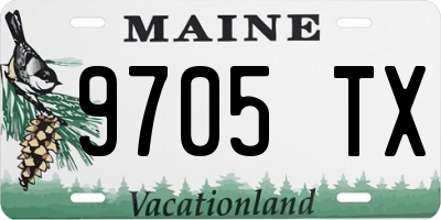 ME license plate 9705TX