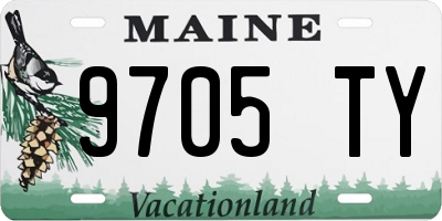 ME license plate 9705TY