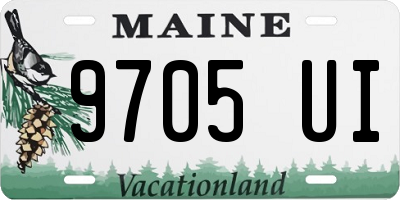 ME license plate 9705UI
