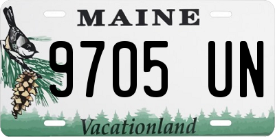 ME license plate 9705UN