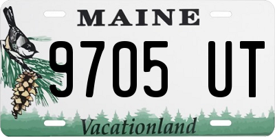 ME license plate 9705UT