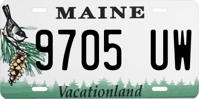 ME license plate 9705UW