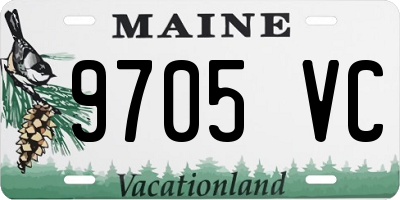 ME license plate 9705VC
