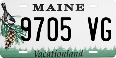 ME license plate 9705VG