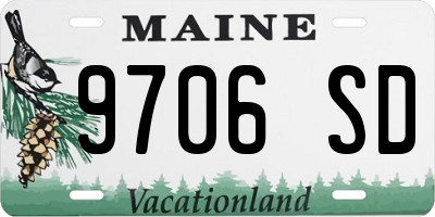 ME license plate 9706SD