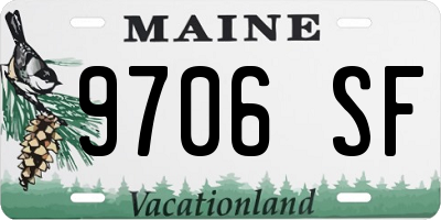 ME license plate 9706SF