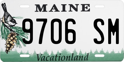 ME license plate 9706SM