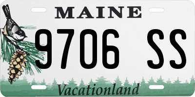 ME license plate 9706SS