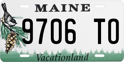 ME license plate 9706TO