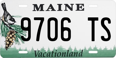 ME license plate 9706TS