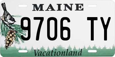 ME license plate 9706TY