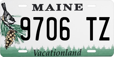 ME license plate 9706TZ