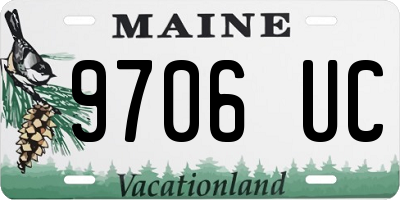 ME license plate 9706UC