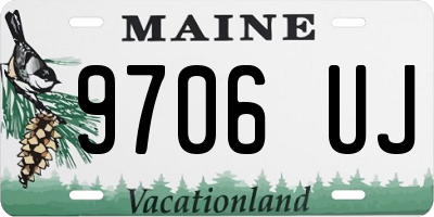 ME license plate 9706UJ