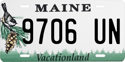 ME license plate 9706UN