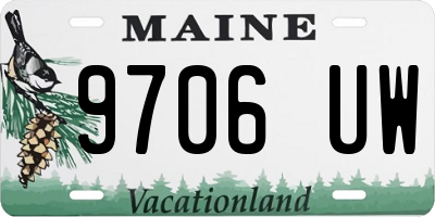 ME license plate 9706UW