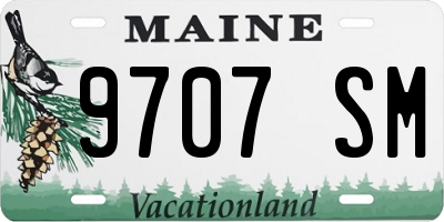 ME license plate 9707SM