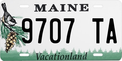 ME license plate 9707TA