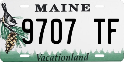ME license plate 9707TF