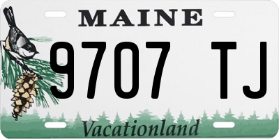 ME license plate 9707TJ