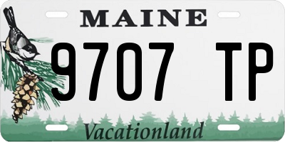 ME license plate 9707TP