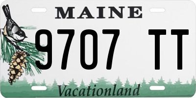 ME license plate 9707TT