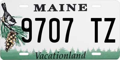 ME license plate 9707TZ