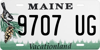 ME license plate 9707UG
