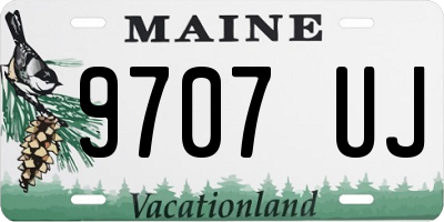 ME license plate 9707UJ