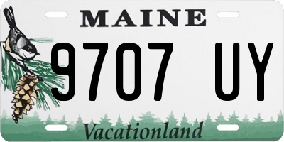 ME license plate 9707UY